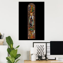 Poster Desenho de Vitral de St. Gobnait