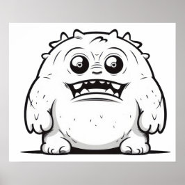 Poster Desenho do esboço do monstro