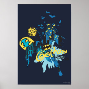 Poster Desenho do Notebook Batman Gotham Guardian