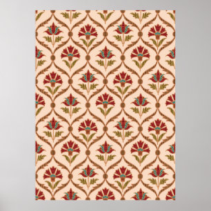 Poster desenho do padrão de colheita abstrato ornamental,