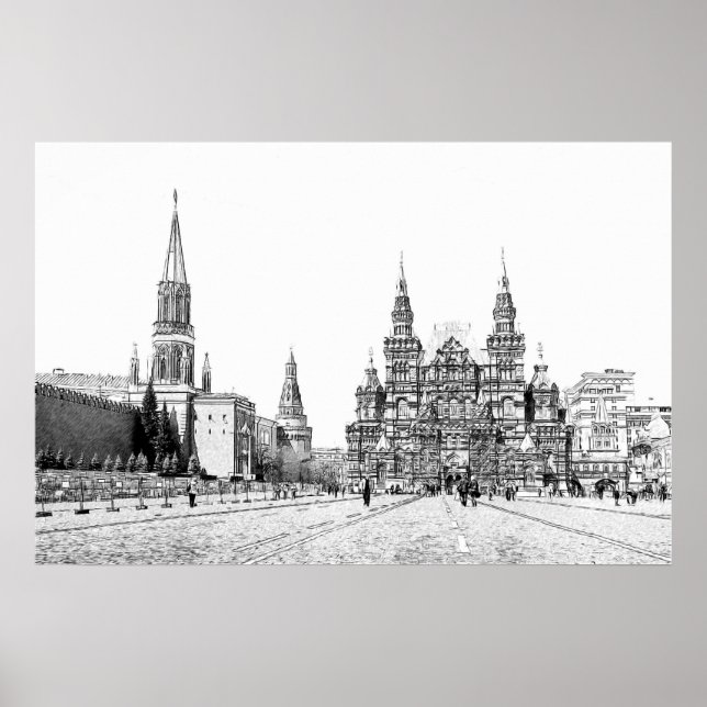 Póster Desenho do Red Square (Frente)