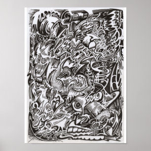 Poster Desenho em Cascata da Mente
