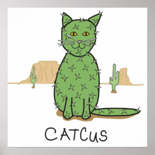 Póster Desenho engraçado do cacto de "Catcus"