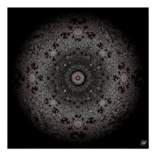Póster Desenho escuro de uma forma ocular