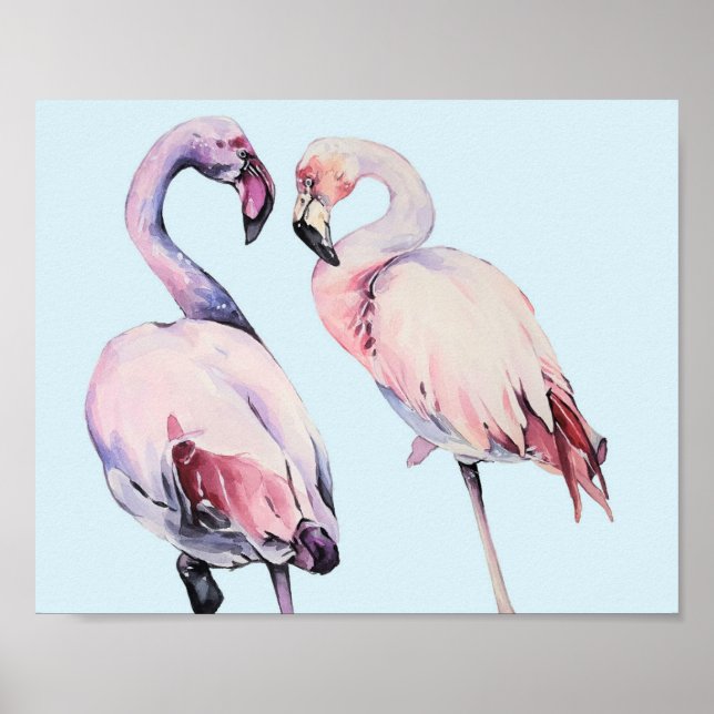 Poster Desenho Flamingo Bonito (Frente)