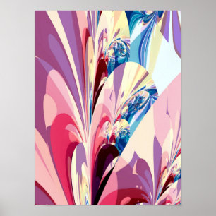 Poster Desenho Floral Abstrato