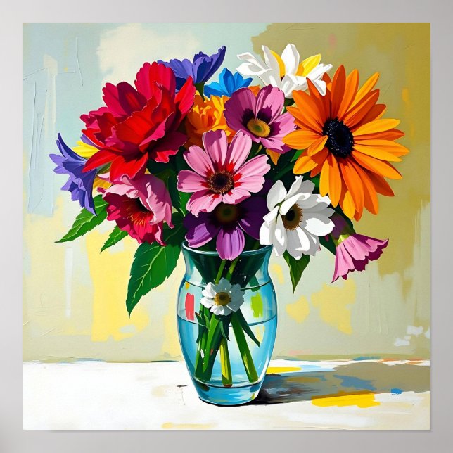 Poster Desenho Floral Bonito (Frente)