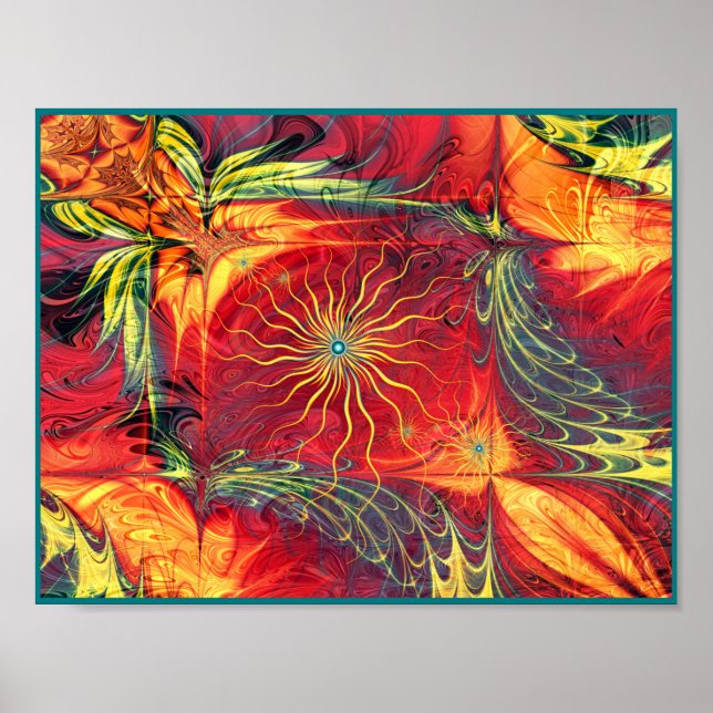 Poster Desenho Fractal Decorativo (Frente)