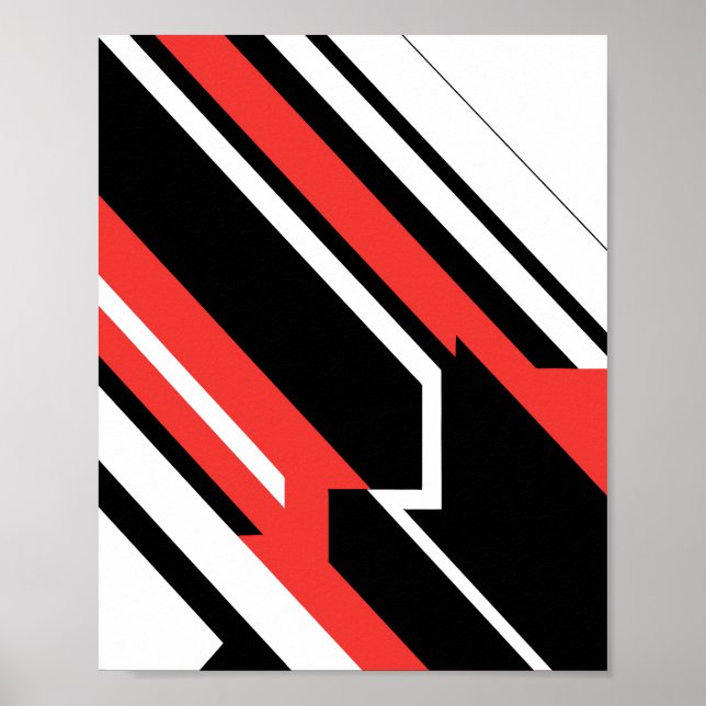 Poster Desenho Geométrico com Cores de Alto Contraste (Frente)