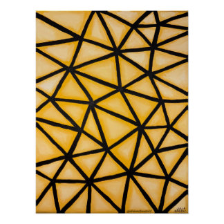 Póster Desenho geométrico de bebê amarelo