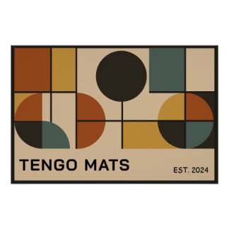 Póster Desenho geométrico de meados do século