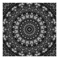 Desenho Geométrico Mandala Preto e Branco