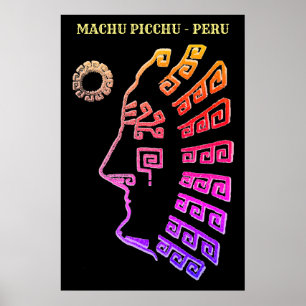 Póster Desenho Incrível de Machu Picchu