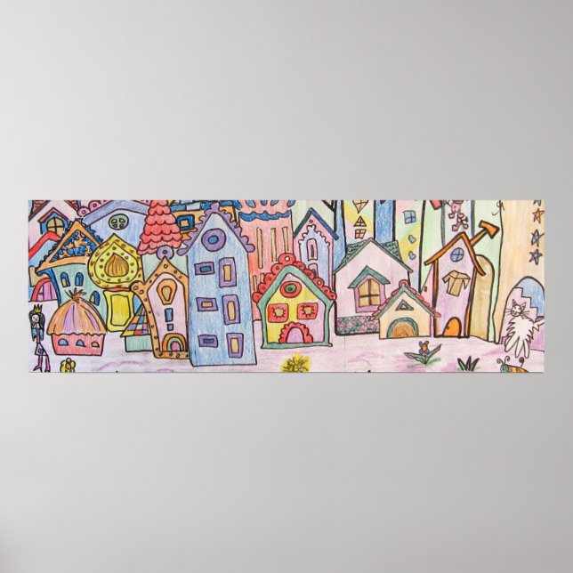 Póster desenho infantil da cidade (Frente)
