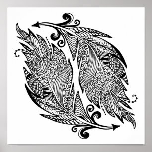 Poster Desenho Inspirado Das Penas 2