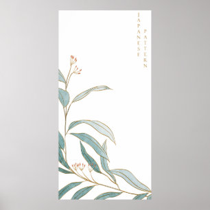 Poster desenho japonês abstrato