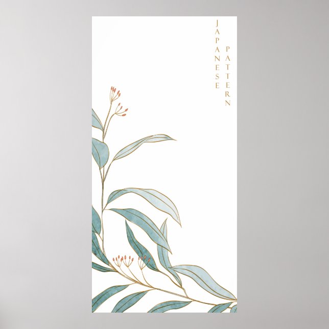 Poster desenho japonês abstrato (Frente)