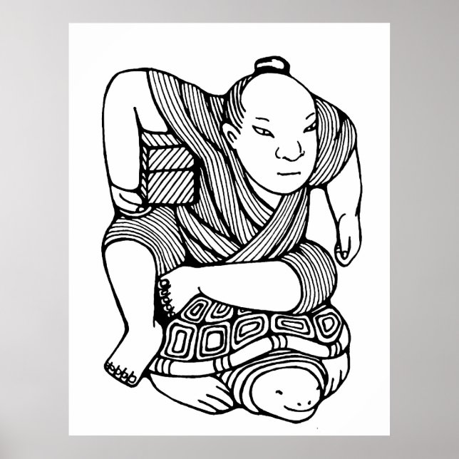 Póster Desenho original da Netsuke (Frente)