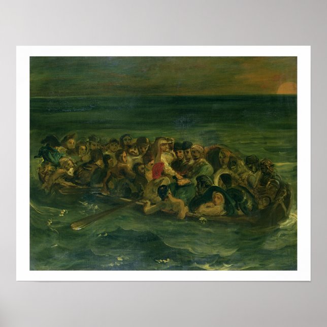 Póster Desenho para o naufrágio de Don Juan, 1839 (ver al (Frente)