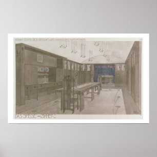 Póster Desenho para uma Sala de Jantar, 1901 (litografia 