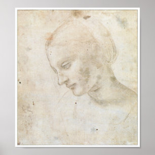 Póster Desenho preliminar para o "Litta Madonna "