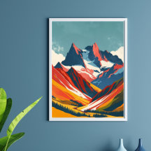 Desenho Retroativo das montanhas
