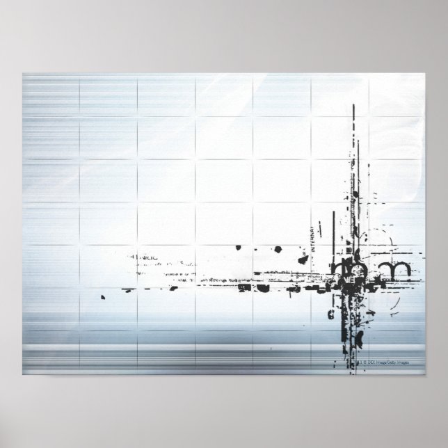 Poster Desenhos abstratos na grade (Frente)