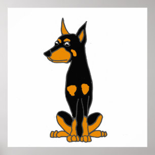 Poster Desenhos animados bonitos do cão de filhote de