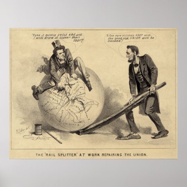 Poster Desenhos animados da guerra civil (Frente)