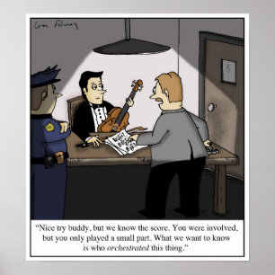 Poster Desenhos animados da música clássica do músico 