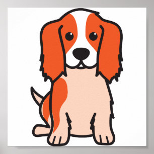 Póster Desenhos animados descuidados do cão do Spaniel d