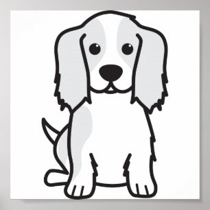 Poster Desenhos animados descuidados do cão do Spaniel d