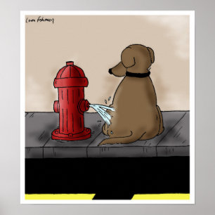 Poster Desenhos animados do cão da vingança da boca de