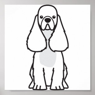 Poster Desenhos animados do cão de cocker spaniel do