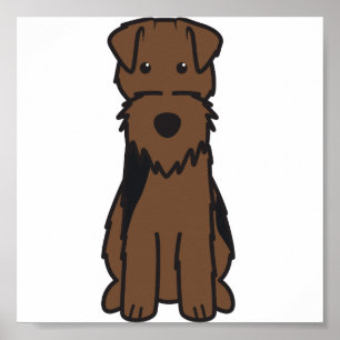 Póster Desenhos animados do cão de galês Terrier