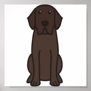 Póster Desenhos animados do cão de labrador retriever