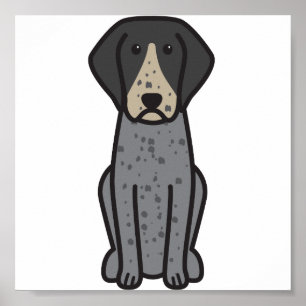 Póster Desenhos animados do cão do Coonhound de Bluetick