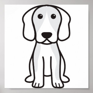 Poster Desenhos animados do cão do lebreiro