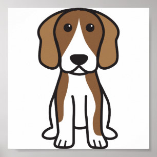 Poster Desenhos animados do cão do lebreiro