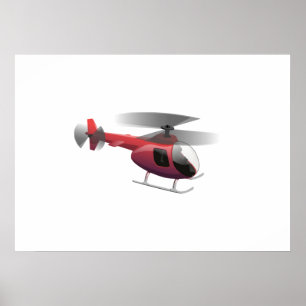 Poster Desenhos animados do helicóptero