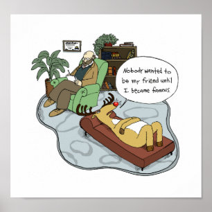 Poster Desenhos animados engraçados do feriado da terapi