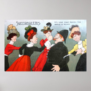 Poster Desenhos animados políticos dos Suffragettes