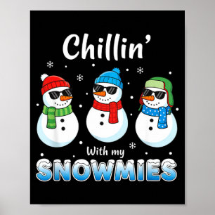 Poster Desenhos Animados Relaxando Com Meus Snowmies, Bon
