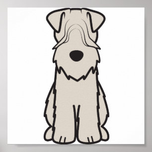 Póster Desenhos animados Wheaten brandamente revestidos