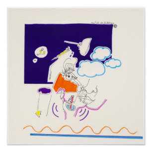 Póster Desenhos Noturnos e Nap 11 por Pascale Baud P Post