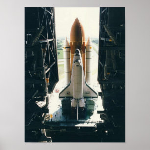 Poster Desenrolamento do vaivém espacial Atlantis