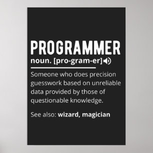 Poster Desenvolvedor de código do programador engraçado