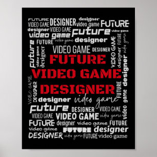 Poster Desenvolvedor de videogame Designer de vídeo futur