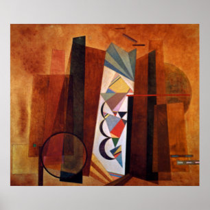 Poster Desenvolvimento de Kandinsky em trabalhos de arte