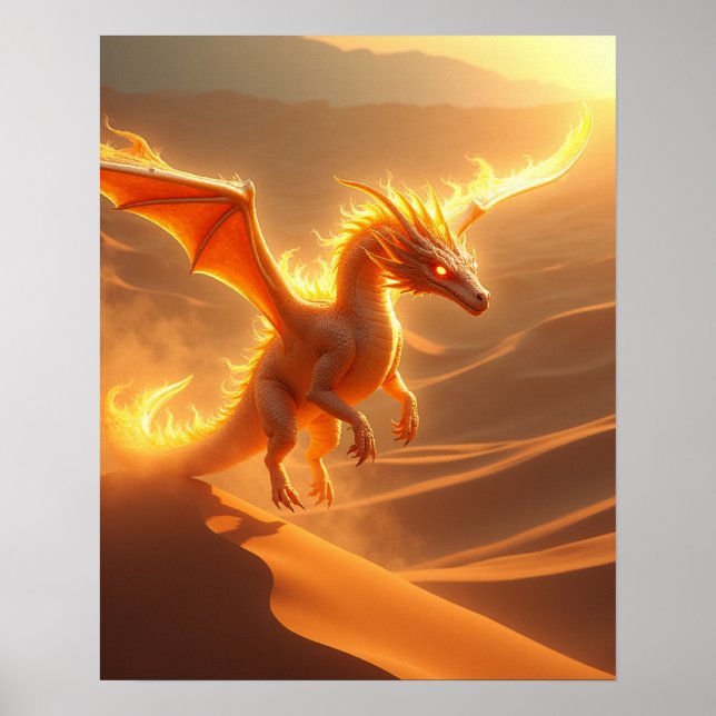 Poster Desert Blaze Fire Dragon (Frente)